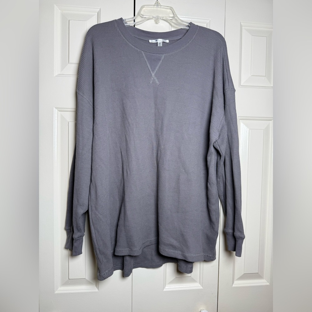 Seven7 Gray Long Sleeve Top‎